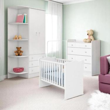 Imagem de 1berco doce sonho branco (1.5) + 2523comoda com trocador doce sonho(25