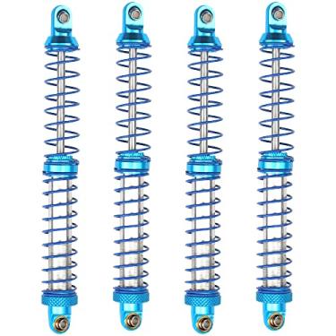 Imagem de Amortecedores ajustáveis de metal Vgoohobby 4 peças compatíveis com Axial SCX10 Traxxas TRX4 D90 90046 Redcat Gen7 1/10 RC Crawler Car (azul, 120 mm)