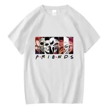 Imagem de Camiseta Unissex friends personagens filme terror Anime algodão fio 30