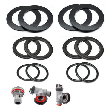 Imagem de Bamkyait Kit de arruela e anel 25076RP para acessórios de 3,5 cm, arruela de borracha O-Ring para válvulas de êmbolo de piscina Intex e junta de substituição Intex 10745, 10262 e 10255 (12 peças)
