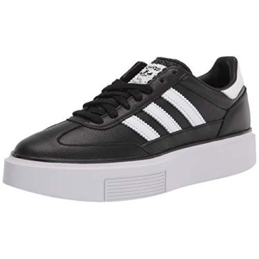 Imagem de adidas Originals Tênis feminino elegante Super 72, Preto/branco/branco cristal, 7.5