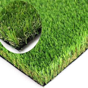 Imagem de Grama artificial grossa realista – Tapete de grama sintética para ambientes internos e externos – Tapete de grama sintética – Tapete de grama falsa grossa 51 x 61 cm