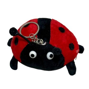 Imagem de Mini Joaninha De Pelúcia Chaveiro Fofa Infantil - 10cm