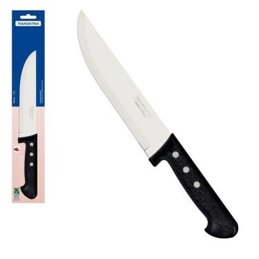 Imagem de Faca para Cozinha Tramontina Plenus Preto 7" - Lâmina em Aço Inox e Cabo de Polipropileno - PANAMI