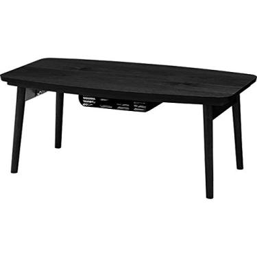 Imagem de AZUMAYA ELFI-901BK Mesa de aquecedor de kotatsu com pernas dobráveis, 91 cm L x P 51 cm x A, material de madeira natural, casa e viver, cor preta