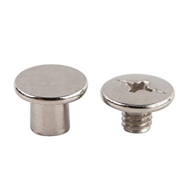 Imagem de Eujgoov 200pcs de Couro Frute Parafusos de Chicago para Encadernação de Livros e álbuns de Fotos Artesanato Com Material Forte Material Robusto de Alta Dureza Função 100 Grande 100 Pequenos Rebites