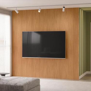 Imagem de Painel para TV Ripado 2.6 Modular Canela Linea Brasil - Nature Fosco