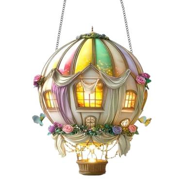 Imagem de Luminária Solar De Balão De Ar Quente | Luzes Solares de Balão de Ar - Lanterna Decorativa Para Jardim Varanda Festas Caminhos Mães Pátios