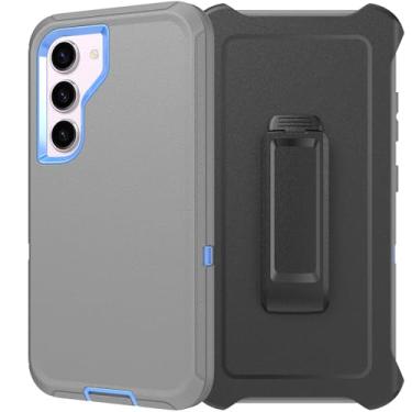 Imagem de Capa da série Defender para Samsung Galaxy S23 5G, robusta e durável, camada segura à prova de choque de grau militar, com proteção de porta, inclui clipe de suporte para Galaxy S23 de 6,1 polegadas -
