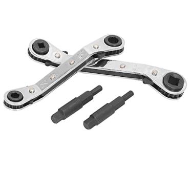 Imagem de Chave de serviço de HVAC, chave de altura de alta recuperação de dureza com adaptador de bit hexadecimal, chave de serviço para ar condicionado, reparo de equipamentos de