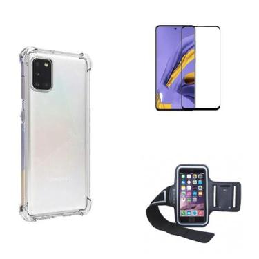 Imagem de Kit Braçadeira Samsung Galaxy M31 + Capa + Película Vidro
