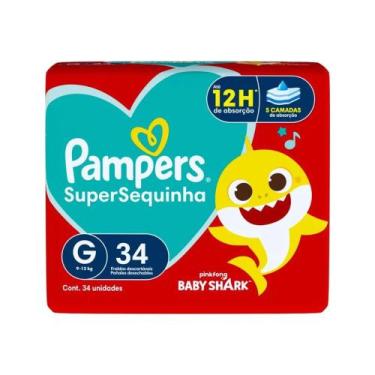 Imagem de Fralda Descartável Pampers Supersequinha Mega G 34 Unidades