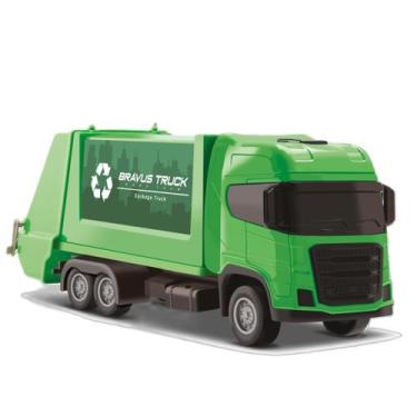Imagem de Caminhãozinho de lixo de brinquedo Bravus Truck GavaToys - Gava Toys
