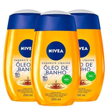Imagem de Kit 3 Sabonetes Líquido Nivea Natural Oil 200ml