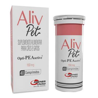 Imagem de Aliv Pet - Suplemento - 150mg - Cães e Gatos - 40 Comprimidos - Agener