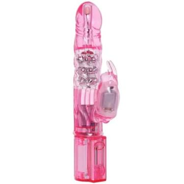 Imagem de Vibrador Rotativo Rabbit Com Controle De Velocidade Brinquedo Erótico com Pérolas Rotativas e Vibração [ROSA] 5095