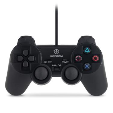 Imagem de Controle USB Gamer — Plug & Play para PC e Notebook, Ergonomia Antifadiga, Botões Macios, Alta Precisão para Jogos Retrô e Emuladores