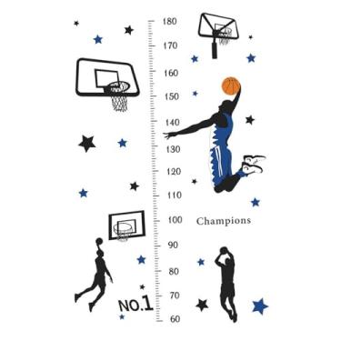 Imagem de BLWOTMOR Adesivo de Parede com Gráfico de Altura, Decoração de Parede Autoadesiva, Arte Criativa Faça Você Mesmo, Adesivo de Parede para Porta de Casa, Sala de, Estilo B, Tamanho real