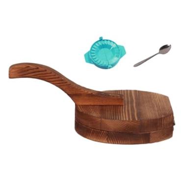 Imagem de ＫＬＫＣＭＳ Prensa de Tortilla em Madeira, Utensílio para Panquecas E Tortilhas, marrom, Tamanho real