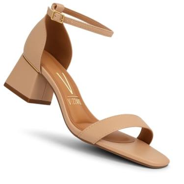 Imagem de Sandália Vizzano Salto Bloco Grosso Fivela Original 6428 (Bege, BR, Adulto, Numérico, 34)