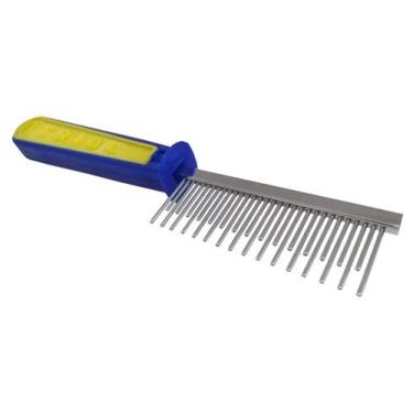 Imagem de Pente Aço Cabo Plastico Profissional Banho Tosa Alto Baixo - SAVANA