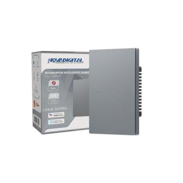 Imagem de Interruptor Inteligente Zigbee 1 Botão Linha Safira Novadigital