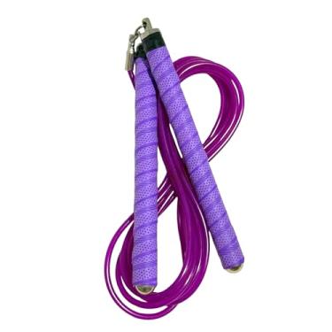 Imagem de Corda de pular Buddy Lee Ninja Warrior – Roxa – Corda de velocidade ajustável para fitness, HIIT, CrossFit e Boxe – Livre de emaranhados com rolamentos de esferas de precisão – Alças duráveis, leves e