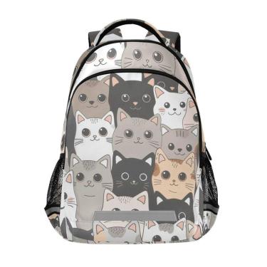 Imagem de Mochila WEVIBOFU Cats para crianças de 6 a 12 anos, viagem escolar