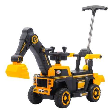 Imagem de Trator Elétrico Infantil 6V Retroescavadeira Com Sons E Luzes Veículo 