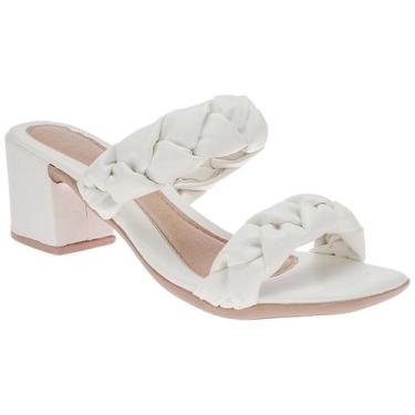 Imagem de Sandália Casual Elegante com Tiras Trançadas e Salto Grosso - Kokota M