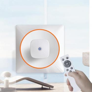 Imagem de Robô inteligente para limpeza de janelas – Mini robô elétrico com controle remoto, alça de segurança, 3 esfregões, detecção de bordas – Limpador de janelas magnético robótico para vidros internos