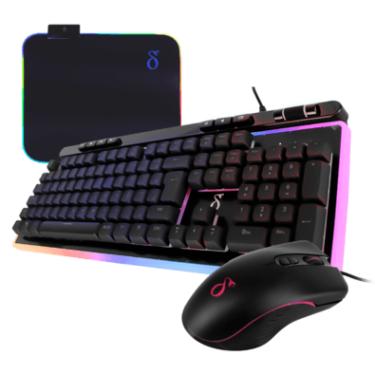 Imagem de Kit Gamer Periféricos, Teclado ABNT2, Mouse RGB, Mousepad USB