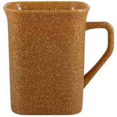 Imagem de Kit 2 Canecas Quadrada Fibra Madeira Green 250Ml