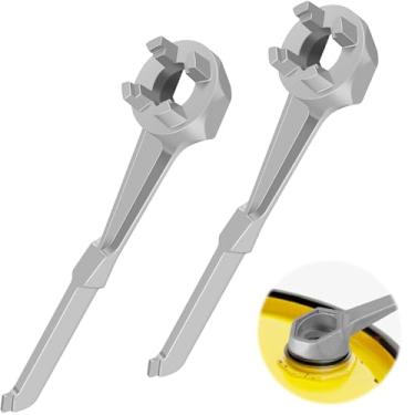 Imagem de 2 peças chave inglesa, chave de tambor de liga de alumínio, chave de tampa de barril de óleo, chave de barril de barril, abridor de barril portátil, ferramenta manual sem faísca para barril de 10/15