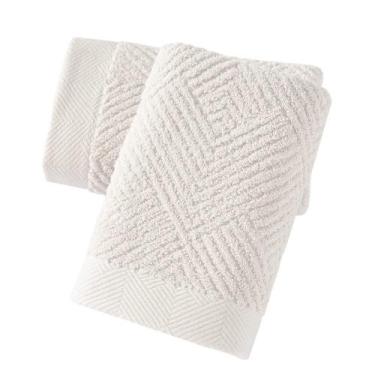 Imagem de Toalhas de mão sense gnosis, algodão felpudo branco supermacio, 2 unid