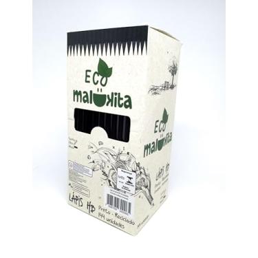 Imagem de Lápis HB em plástico reciclado com logomarca estampada, sextavado, 144 unidades - Eco Malukita