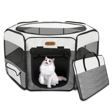 Imagem de Playpen Seiyierr Dog Portable Pet Puppy Cat pequeno para interior/exte
