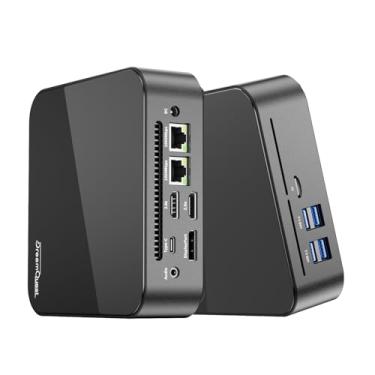 Imagem de DreamQuest Mini PC compatível com Windows 11Pro, Intel N95 (até 3,4 GHz) Mini computadores desktop 16GB DDR4 512GB SSD, USB C, DP, HDMI, USB 3.2, LAN dupla, WiFi, Bluetooth, suporte 4K 60Hz, suporte