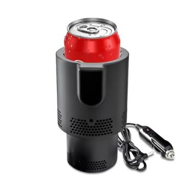Imagem de HPYDIY Aquecedor De Xícaras Para Carro, E Resfriador Portátil Xícaras, Refrigerador Inteligente Led 2 Em 1, Prático Café, Isolamento Térmico Bebidas Escritório, Viagens, Caminhão, Casa (Preto)