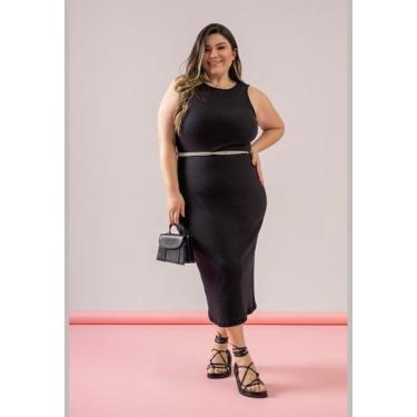 Imagem de Vestido Regata Básico em Ribaninha Just Basic, Preto, G