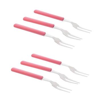 Imagem de Garfos em Inox Colors para Petiscos Conjunto com 6 peças - UNIVENDAS, 