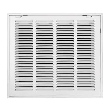 Imagem de Howeall 40,6 cm L x 35,5 cm A [Tamanho da abertura do duto] Grade de filtro de ar de retorno de aço - Face/porta removível para filtros de 2,5 cm - Grelha de cobertura de ventilação HVAC - Branco