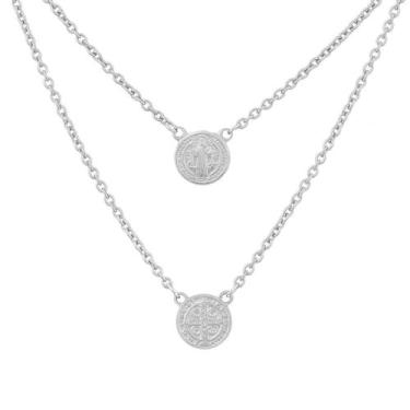 Imagem de Escapulário São Bento Banhado A Prata 925 P - Papillon Semi Jóias