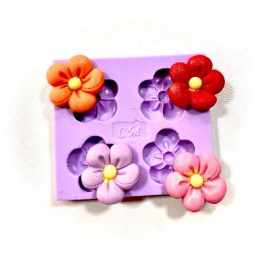 Imagem de F1340 molde de silicone flores confeitaria biscuit - confeitaria dos m