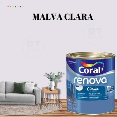 Imagem de Tinta Parede Roxo Açaí Acrílica Fosca Coral Renova 800ml, MALVA CLARA