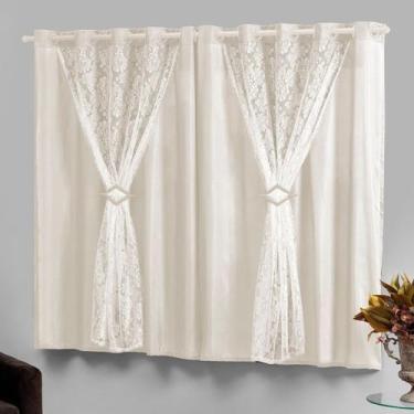 Imagem de Cortina Renda Forrada Sala/Quarto 2,80x1,70 Oferta Marrocos - EMPÓRIO 