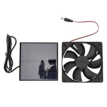 Imagem de Ventilador de exaustão movido a energia solar portátil 9V 12W Ventilação eficiente com painel de luz solar para galinheiro galinheiro de galinheiro cozinha de ventilação do sótão