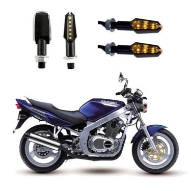 Imagem de KIT 4 Luz Seta Esportiva Pisca de Led Modelo P29 Para Moto SUZUKI GS 5