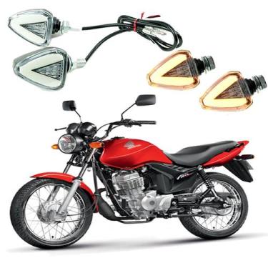 Imagem de KIT 4 Setas Esportiva Pisca de Led Modelo P07 para Moto Honda CG 125 F