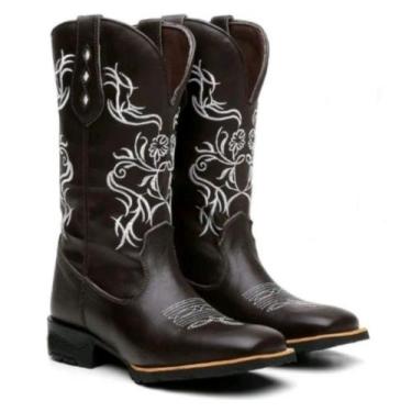 Imagem de Bota Botina Texana Country Flor Branca - selaria Rio negro, 42